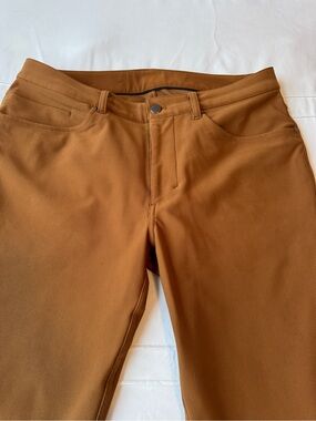 lululemon Corduroy lightweight Straight-Leg Pants in Camel Brown